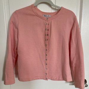 Agnes B light pink women organic snap cardigan
